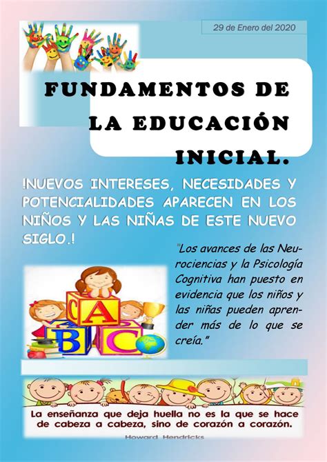 Los Fundamentos De La Educación Inicial By Hillary Pinto Issuu