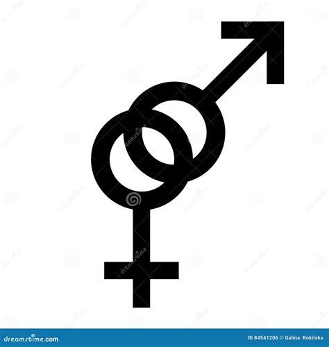 sex black symbol gender man and woman connected symbol male and female abstract symbol vector