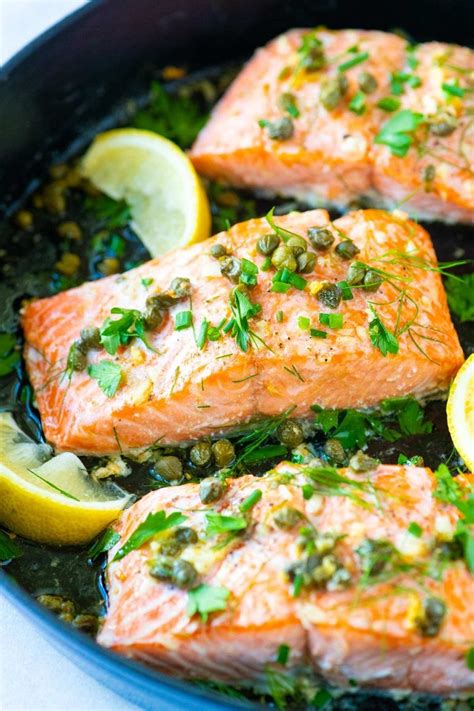 How long do you grill salmon at 400? Garlic Caper Butter Baked Salmon | Recipe | Baked salmon ...