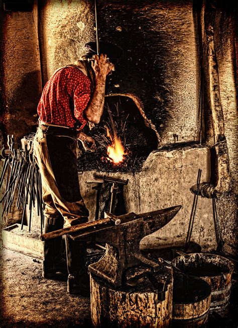 Frontier Blacksmith At The Forge Photograph By Lincoln Rogers Fine