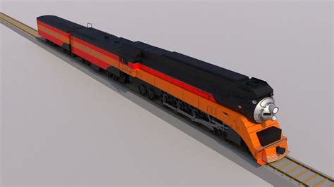 Daylight Steam Locomotive Train 3d Model Animated Rigged Cgtrader