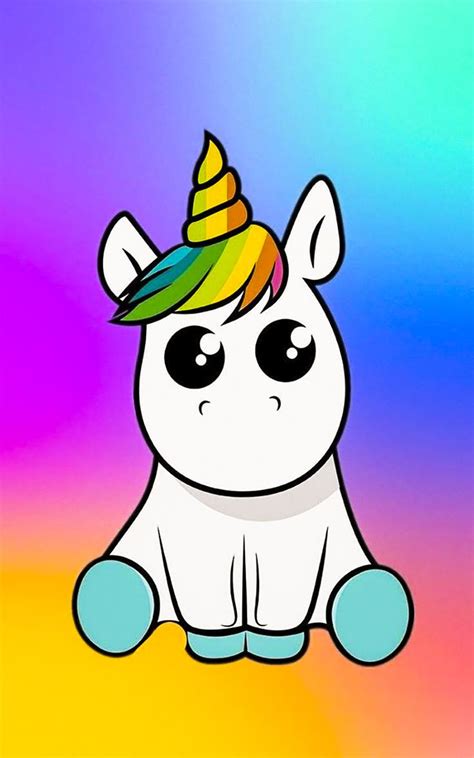 Kawaii licorne personnage dessin facile dessin facile. Unicorn unicorn wallpaper for android | Dessin licorne ...