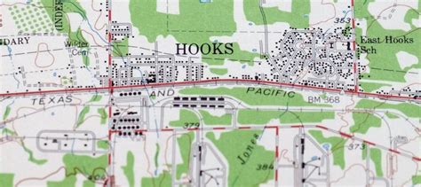 New Boston Texas Vintage Original Usgs Topo Map 1959 Hooks Etsy