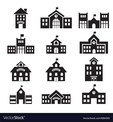 School Building Icon Royalty Free Vector Image