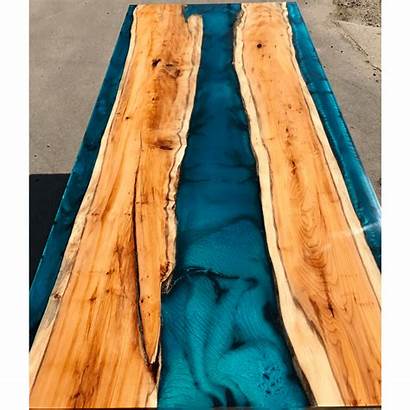 River Resin Dining Double Yew Slab Reef