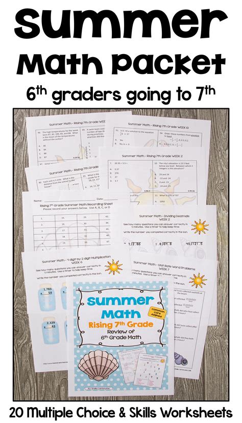 Summer Math Packet Review Of 6th Grade With Detailed Answer Keys