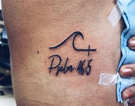 Psalm 46 5 Tattoo With Cross