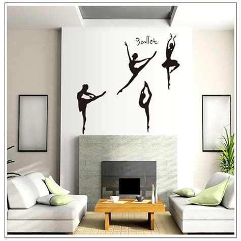 Ballet Girl Wall Sticker Music Dance Studio Wall Art Stickers School