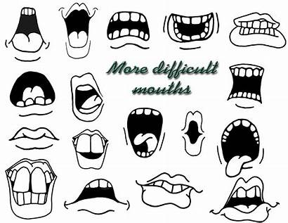 Cartoon Expressions Drawing Mouths Mouth Faces Drawings
