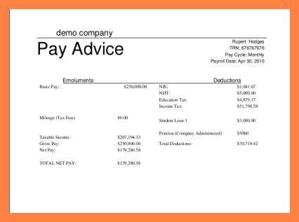 Choose an appropriate payslip template from below provided payslip templates to create payslips for your employees and workers. 5+ simple payslip template | Sales Slip Template | Good ...