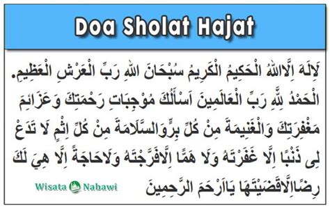 Niat Dan Tata Cara Sholat Hajat Sesuai Sunnah Lengkap