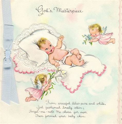 New Baby Greeting Cards 1956 New Baby Greetings Vintage Greeting