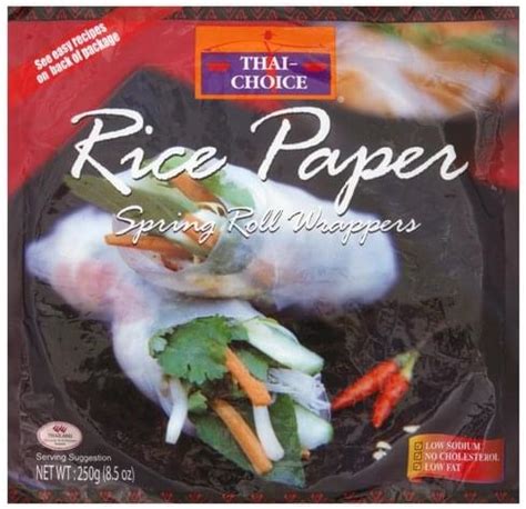 Edible rice paper is traditionally made with some sort of starch, water, and tapioca or rice flour. Thai Choice Spring Roll Wrappers Rice Paper - 8.5 oz ...