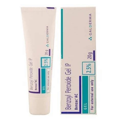 Benzac Ac Finished Product Benzoyl Peroxide Acne Gel Packaging Size