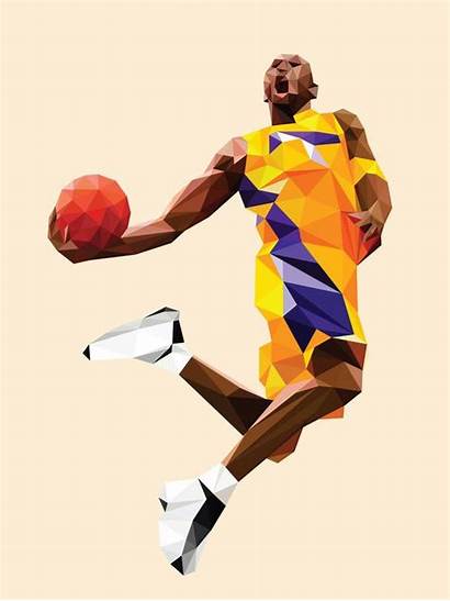 Kobe Bryant Polygon Poly Low Basketball Nba