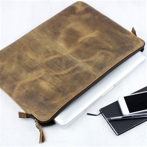 15 Inch Leather Laptop Case By Scaramanga