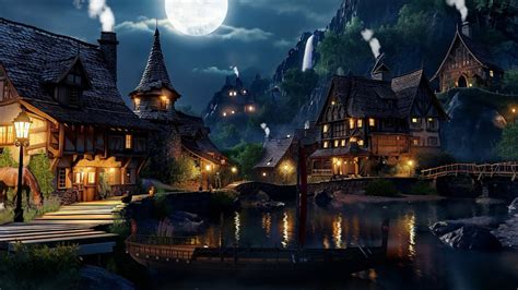 Fantasy Medieval Village Ambience Relaxing Medieval Village Sounds At