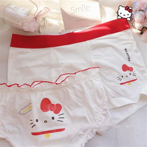 Couple Suit Hello Kitty Panties Kawaii Girl Briefs Anime Cartoon