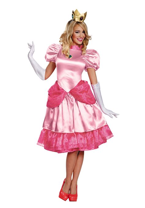 Princess Peach Deluxe Adult Costume Video Game Cosplay