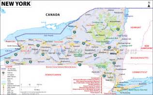 New York Map With Towns Travelsfinderscom