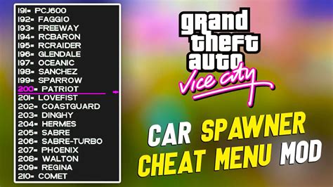 GTA Vice City Car Spawner Cheat Menu Trainer Mod Hindi Urdu Gaming