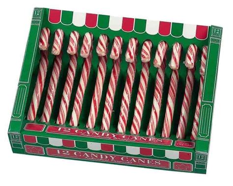 Red And White Candy Canes Box 12 S