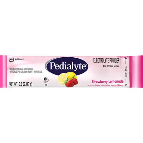 Pedialyte Electrolyte Powder Strawberry Lemonade Powder 06 Oz Powder