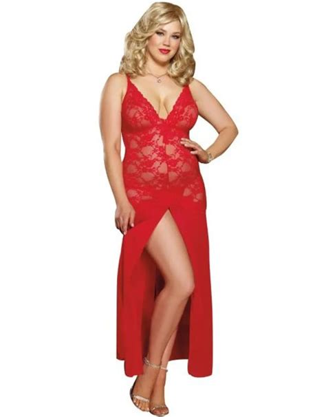 Xxl Sm Perspective Open Bra Dress Plus Size Lace Women Sexy Lingerie Hot Perspective Sexy