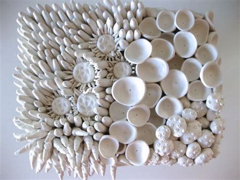 Sea Life Clay Wall Sculpture Tile Handmade Nautical Three Dimensional