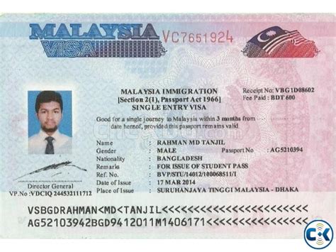 In malaysia visa / visa on arrival / visas by. Malaysia contract student visa Airticket Immigration etc ...