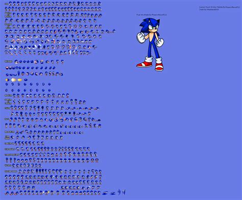 ~~sonic Sprite Sheet Custom~~ By Phoenixth Production On Deviantart