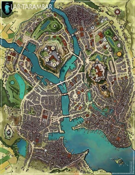 Dnd City Map By Water Dandd Maps Fantasy Map Fantasy City Map