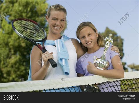 Mother Daughter Tennis Image And Photo Free Trial Bigstock