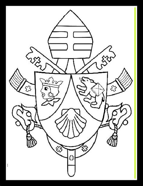 Dibujos Católicos Escudo De Armas Del Vaticano Para Colorear