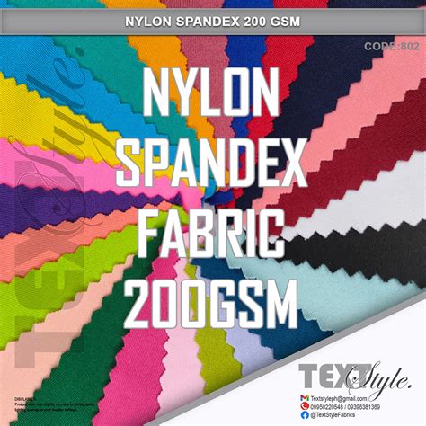 Textstyle Nylon Spandex Fabric 165cm Width 200gsm 24 Colors Shopee