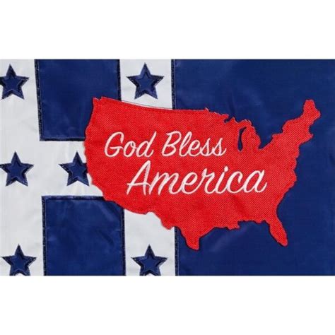 God Bless America Home Applique Garden Flag I Americas Flags
