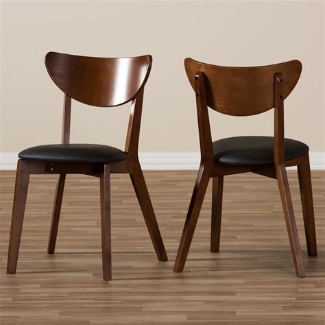 Next day delivery and free returns available. Baxton Studio Sumner Mid-Century Walnut Brown Dining Chair ...