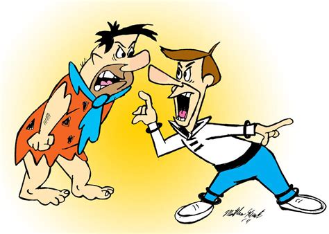 Fred Flintstone Vs George Jetson By Matthewhunter On Deviantart