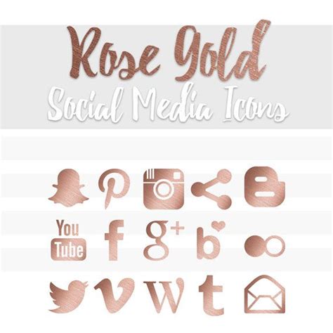 Download 2,200+ royalty free gold social media icons vector images. Rose Gold Social Media Icons | Icons, Rose gold and Facebook