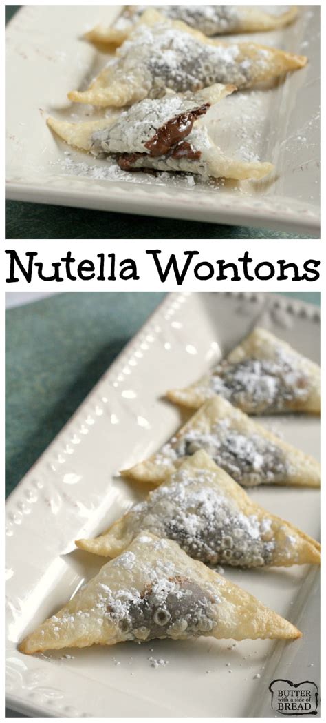 Wonton recipes ww recipes mexican food recipes appetizer recipes great recipes cooking recipes favorite recipes healthy recipes get this tested recipe for the best gluten free won ton wrappers. NUTELLA WONTONS - Butter with a Side of Bread