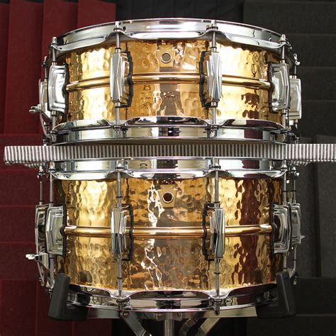 Ludwig Hammered Bronze 5 X 14 And 65 X 14 Snares Boston Drum Center