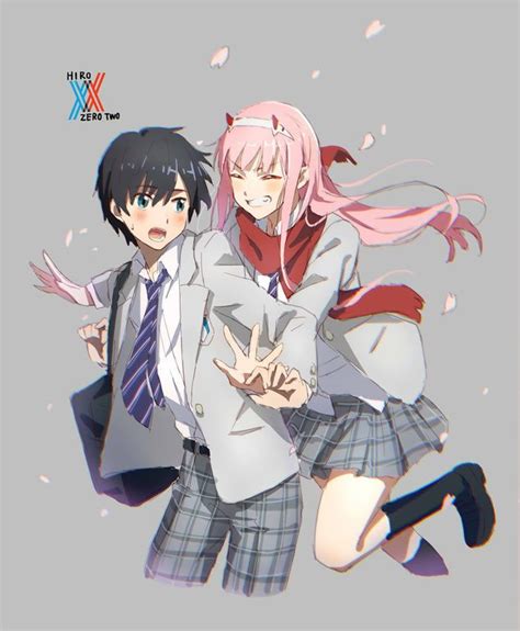 Hiro X Zero Two School Mode Darling In The Franxx Zero Two Anime