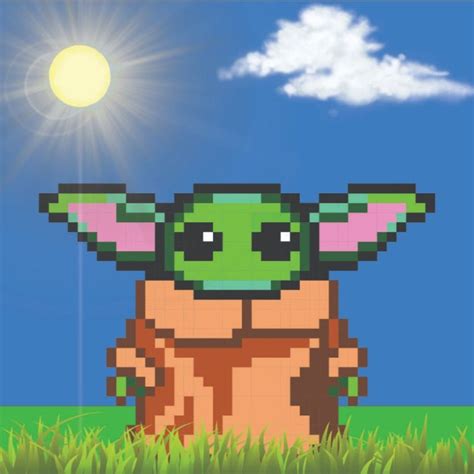 Baby Yoda Pixel Art Grid In Pixel Art Pixel Art Images And Sexiz Pix