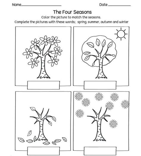 Choose from many different coloring pages to keep your child entertained! Free seasons worksheets for kindergarten أوراق عمل لفصول ...