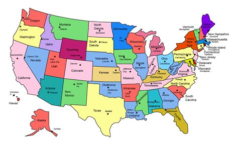 Mapas De Estados Unidos Para Imprimir【gratis】alta Calidad