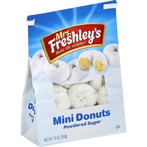 Mrs Freshleys Powdered Sugar Mini Donuts 10 Oz Bag Frozen Foods
