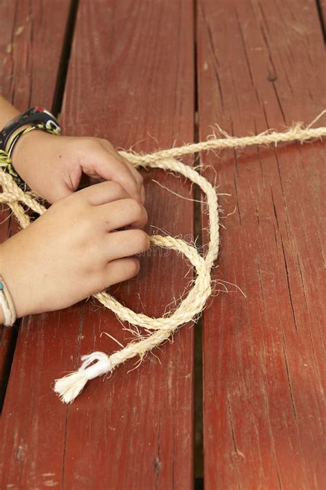 Rope Making At Camp Stock Image Image Of Cable Hands 234029161