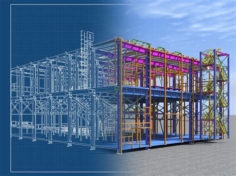 Building Information Model Of Metal Structure 3d Bim Model The