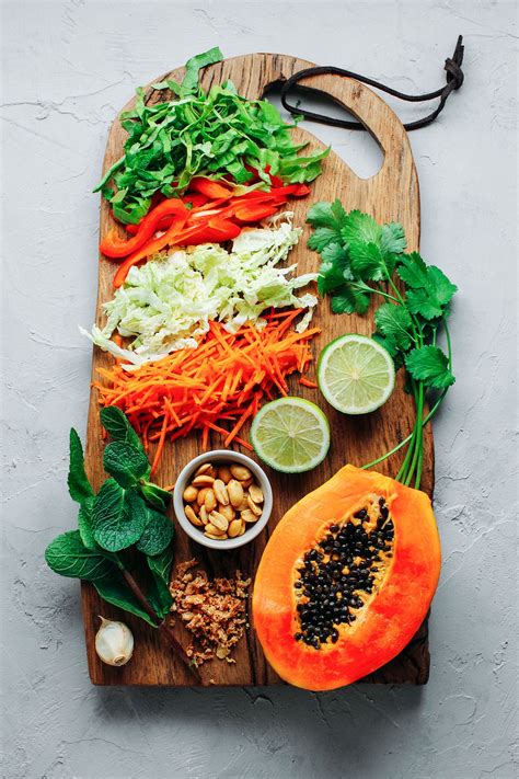 Green Papaya Salad Vietnamese Inspired Full Of Plants
