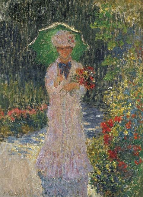Claude Monet Camille With Green Parasol Rare Monet Painting Of His First Beloved Wife
